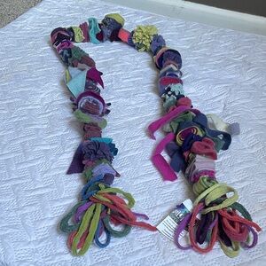 Electric Canary… Colorful Wool Scarf with Textured Design